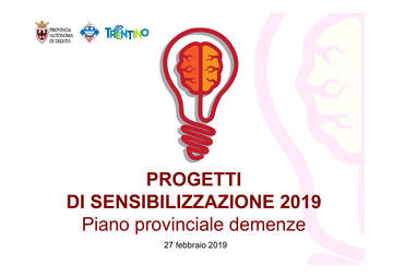 Progetti di sensibilizzazione demenze 2019