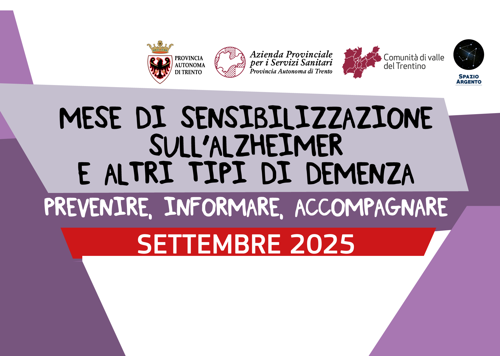Settembre 2025: mese dell’Alzheimer e di altri tipi di demenza. Eventi e iniziative per prevenire, informare e accompagnare