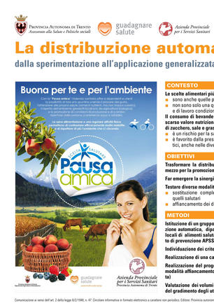 La distribuzione automatica di alimenti salutari: dalla sperimentazione all'applicazione generalizzata